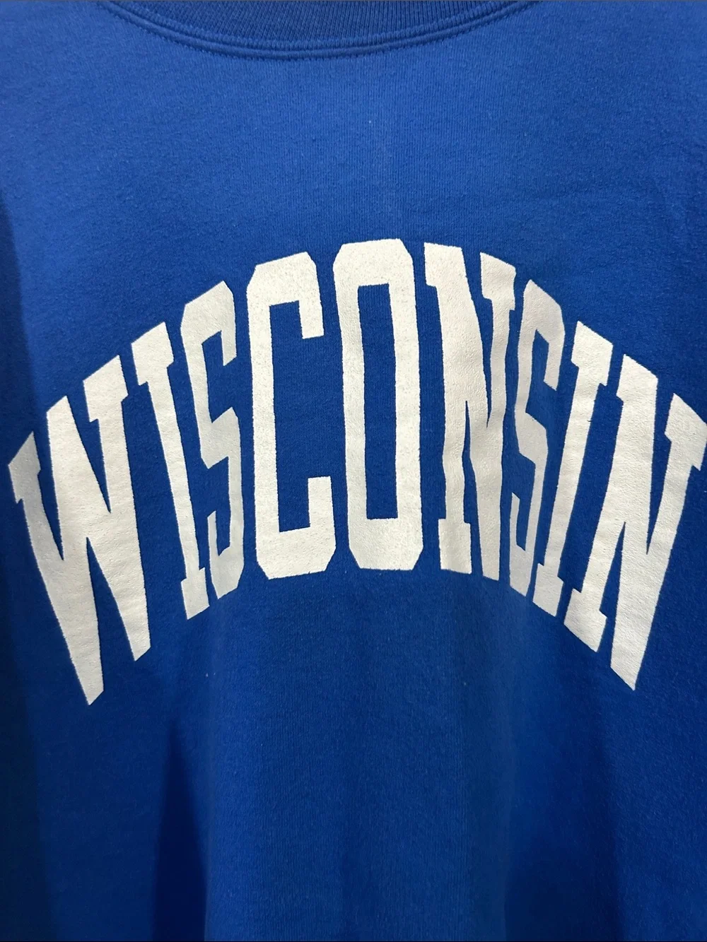 Hanes Royal Blue Wisconsin Crewneck Sweatshirt